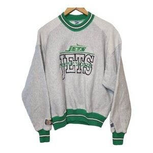 The Game New York Jets Mens Sweater - Green & Grey